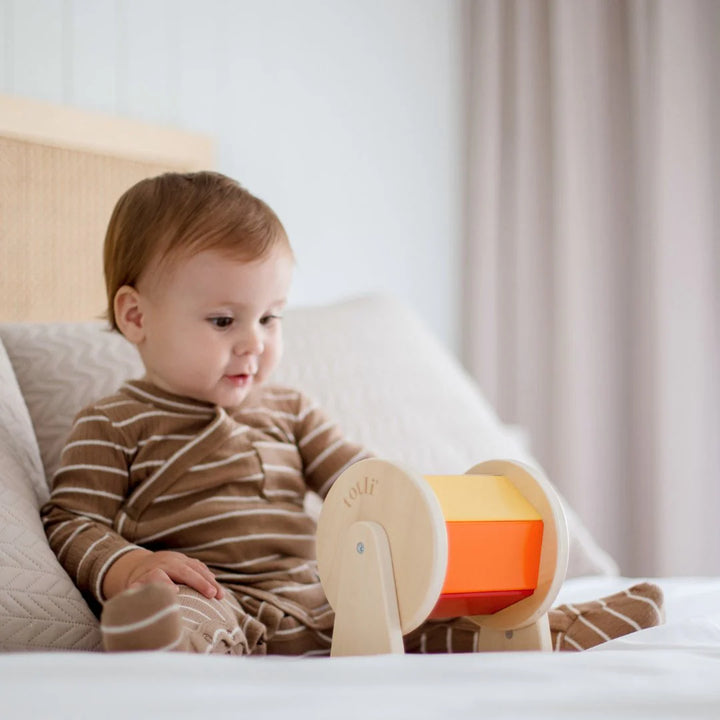Totli Wooden Spinning Drum Toy