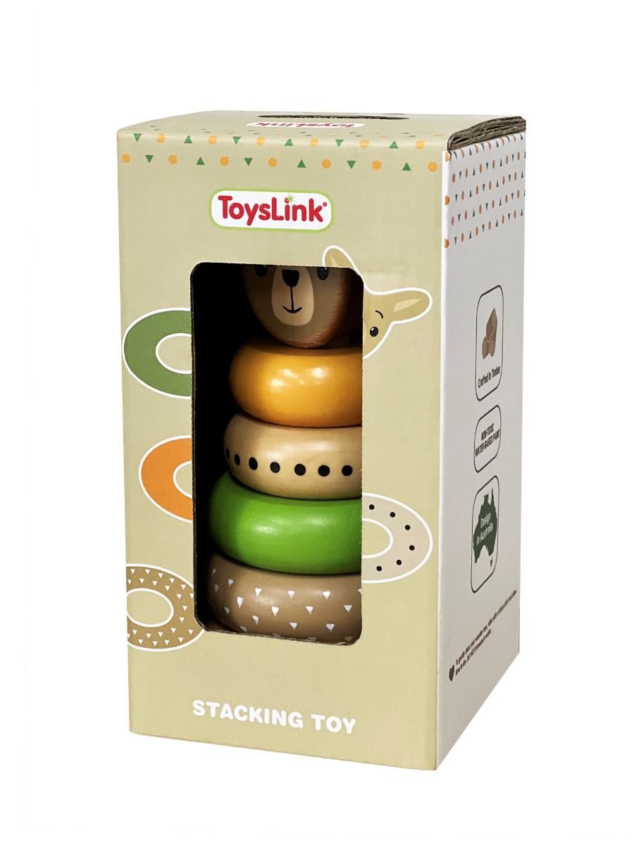 Wooden Ring Stacker Toy - Kangaroo