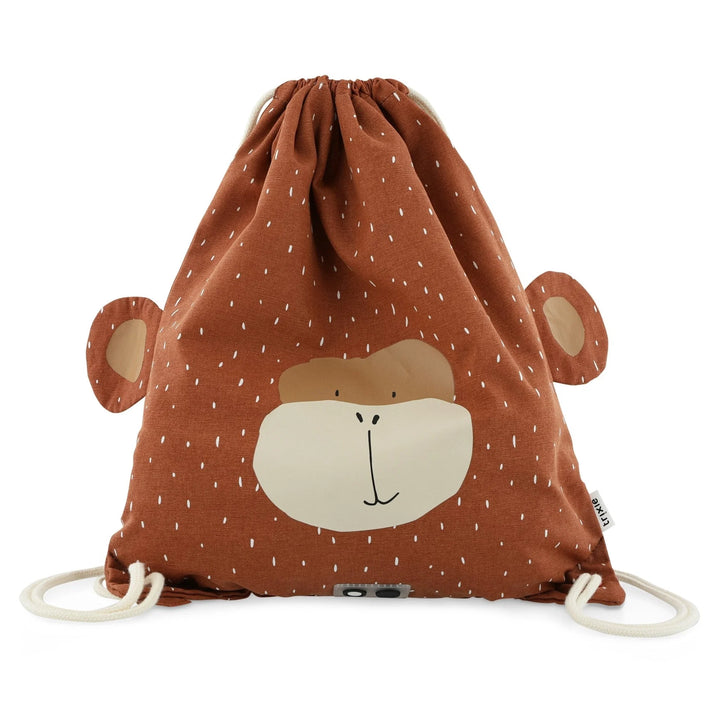 Trixie Drawstring Library/Swim Bag - Mr. Monkey