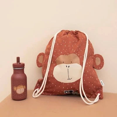 Trixie Drawstring Library/Swim Bag - Mr. Monkey