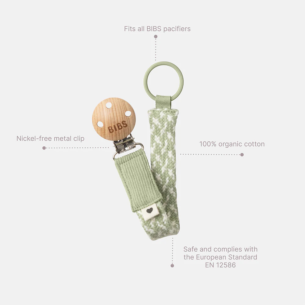 BIBS Pacifier Clip | Ivory & Vanilla