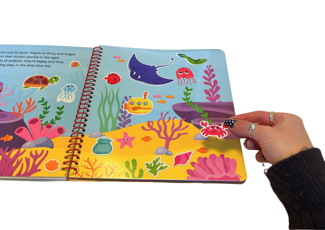 Under the Sea Reusable Silicone Sticker Book