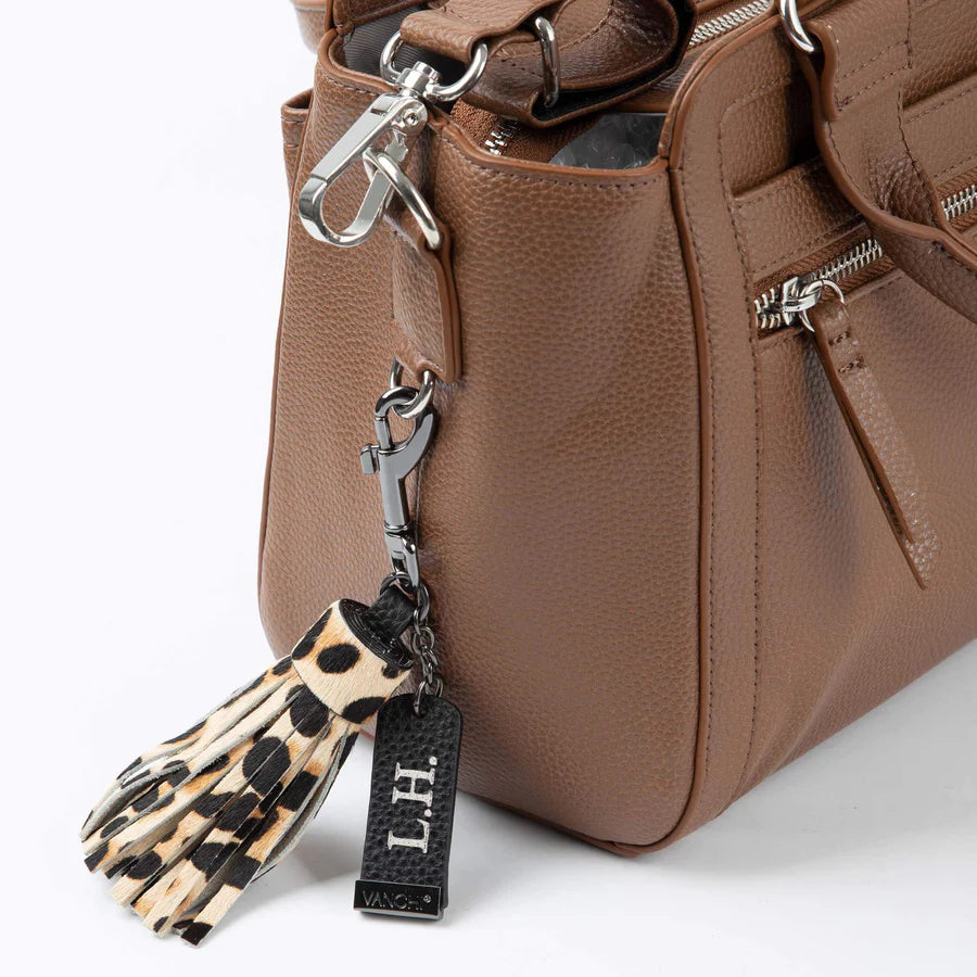 Vanchi Amelia Convertible Nappy Bag/ Pram Caddy - Pebbled Tan