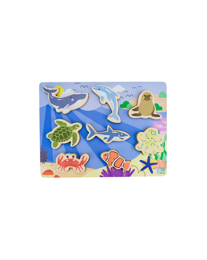 Sea Animal Chunky Wooden Puzzle/Playset