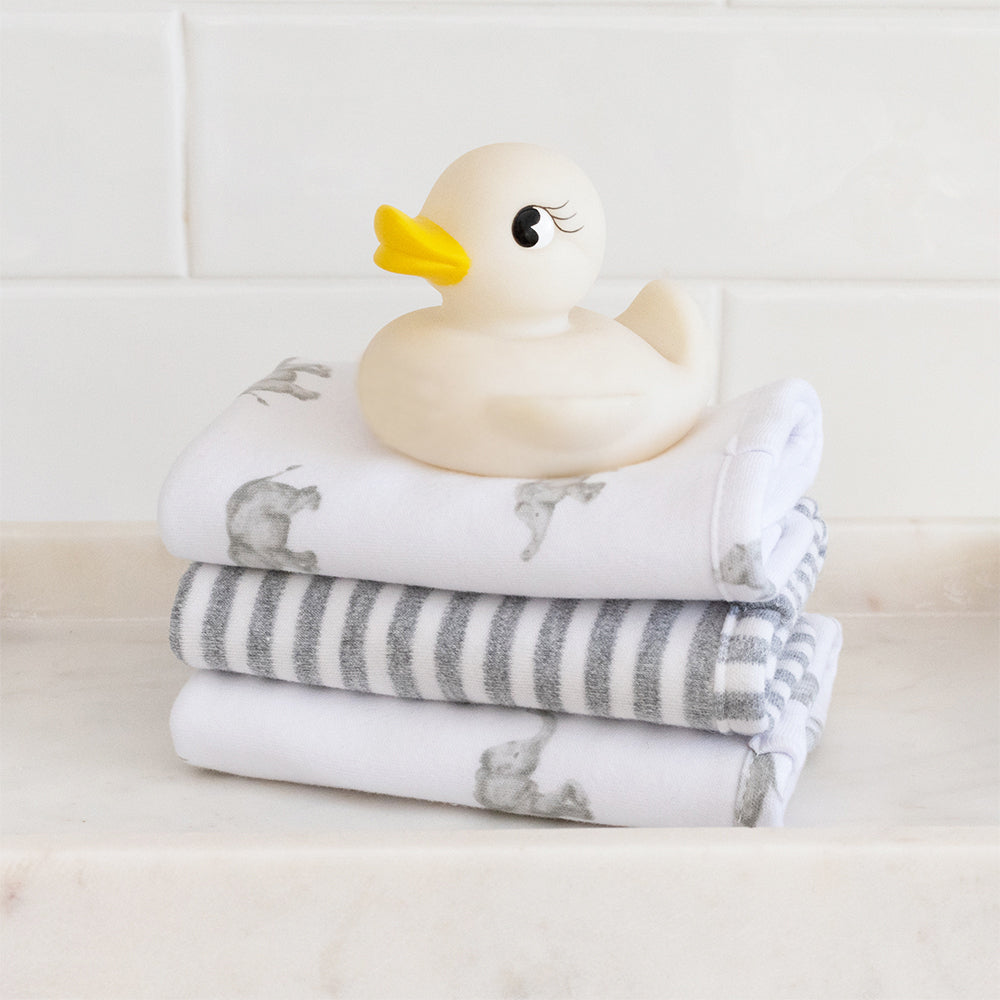 Watercolour Elephant 3pk Washcloth Gift Set
