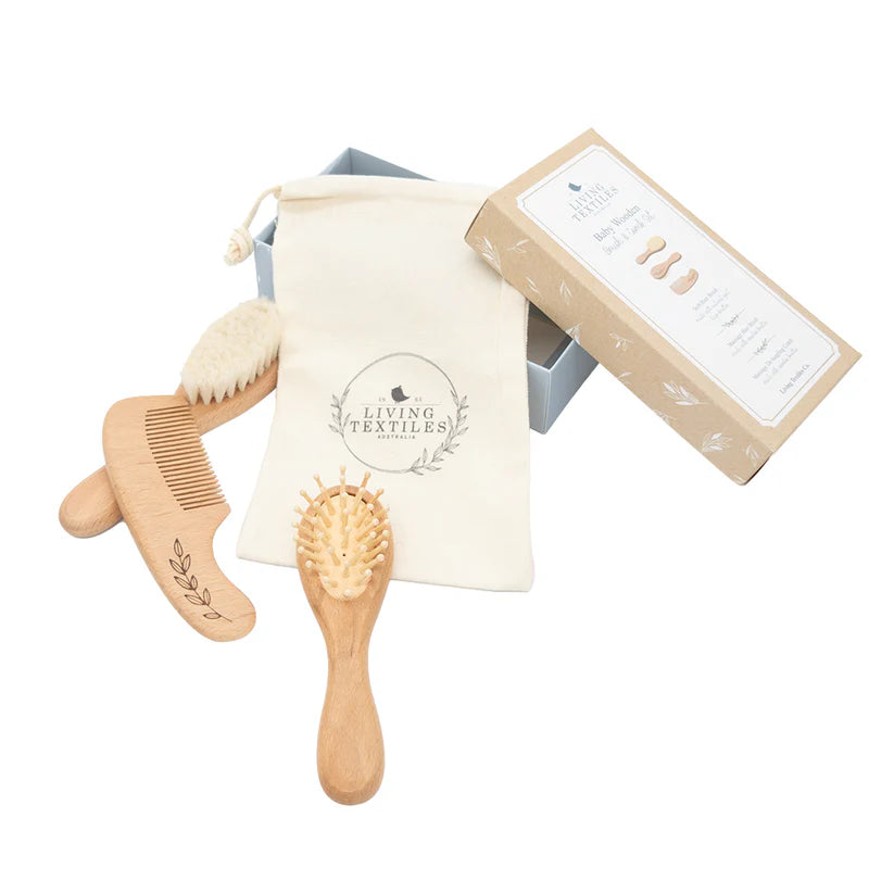 Wooden Baby Brush 3 Piece Set