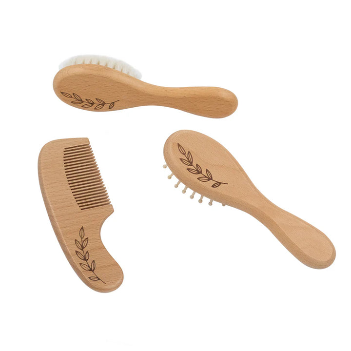 Wooden Baby Brush 3 Piece Set