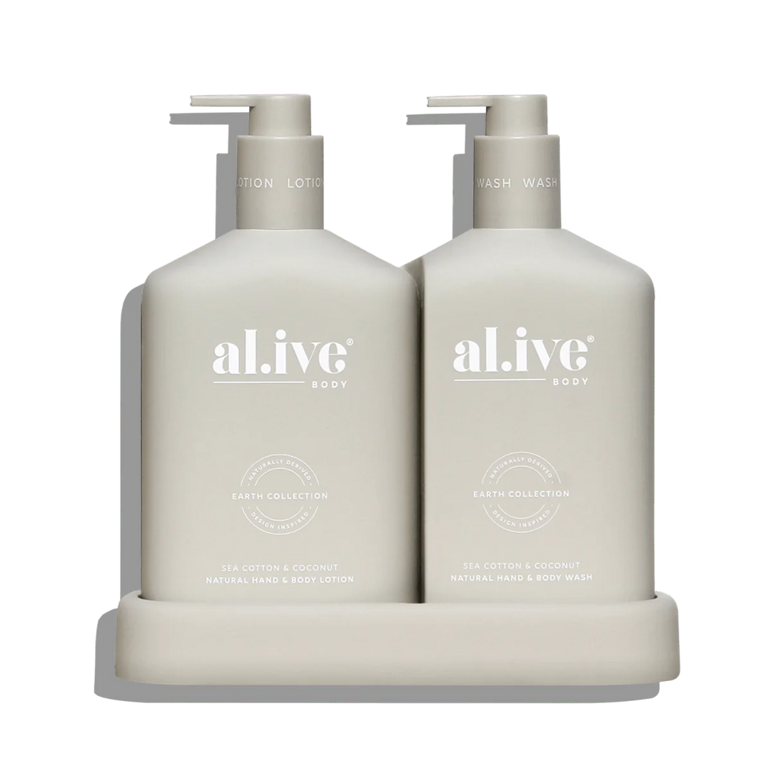 al.ive Body  Sea Cotton & Coconut Wash & Lotion Duo