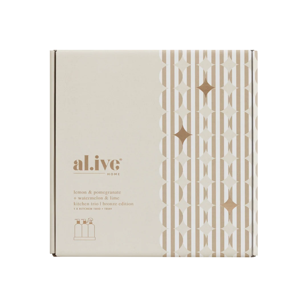 al.ive Kitchen Trio Set - Stone & Bronze Edition - Lemon & Pomegranate + Watermelon & Lime