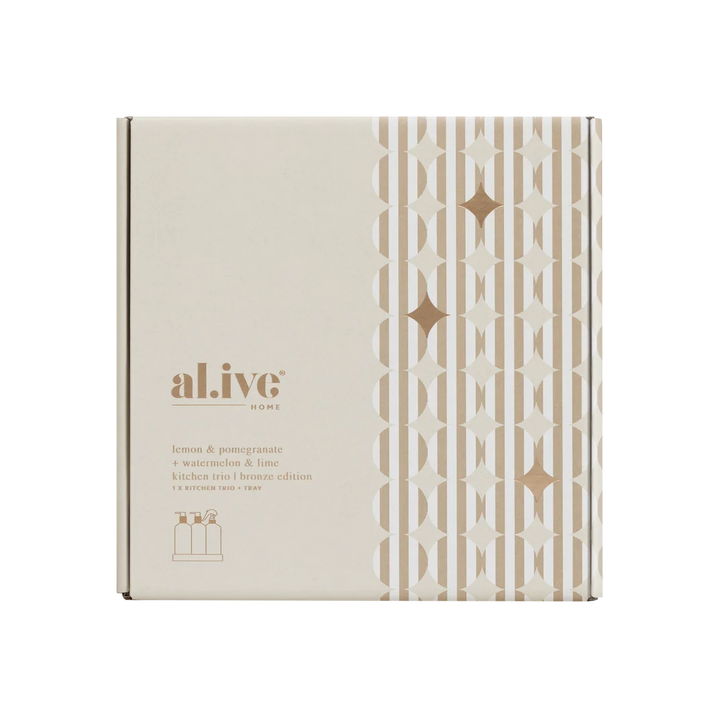 al.ive Kitchen Trio Set - Stone & Bronze Edition - Lemon & Pomegranate + Watermelon & Lime