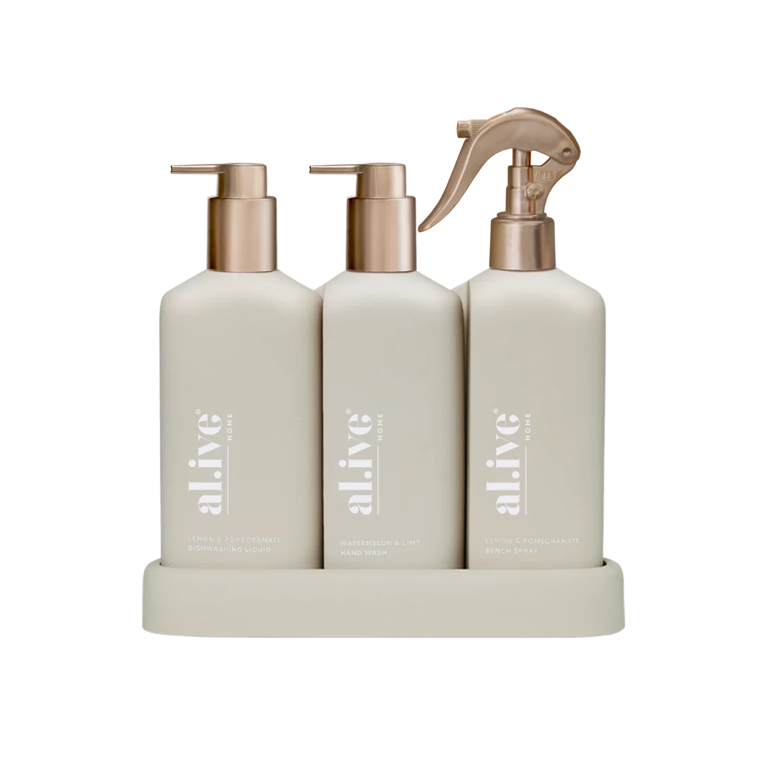 al.ive Kitchen Trio Set - Stone & Bronze Edition - Lemon & Pomegranate + Watermelon & Lime
