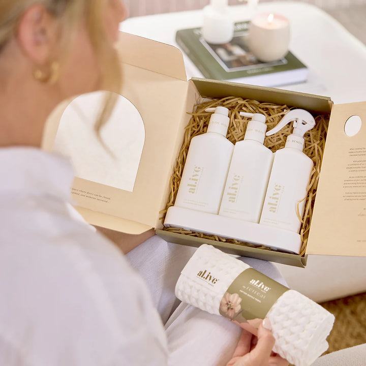 al.ive Kitchen Trio & Towel Gift Set - Lemon Myrtle & Honeydew