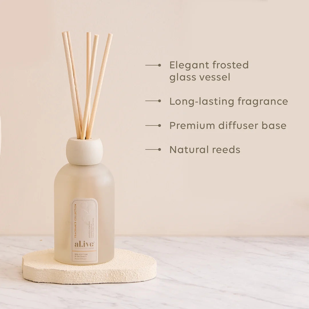 al.ive Reed Diffuser - Sea Cotton & Coconut