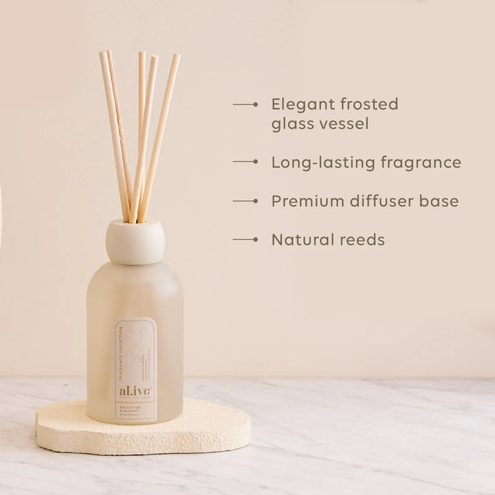 al.ive Reed Diffuser - Sea Cotton & Coconut