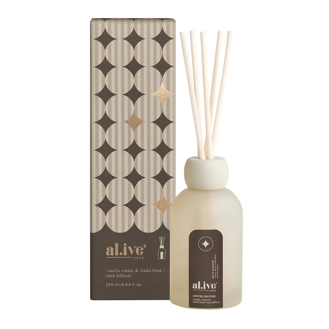 al.ive Reed Diffuser - Vanilla Cream & Tonka Bean