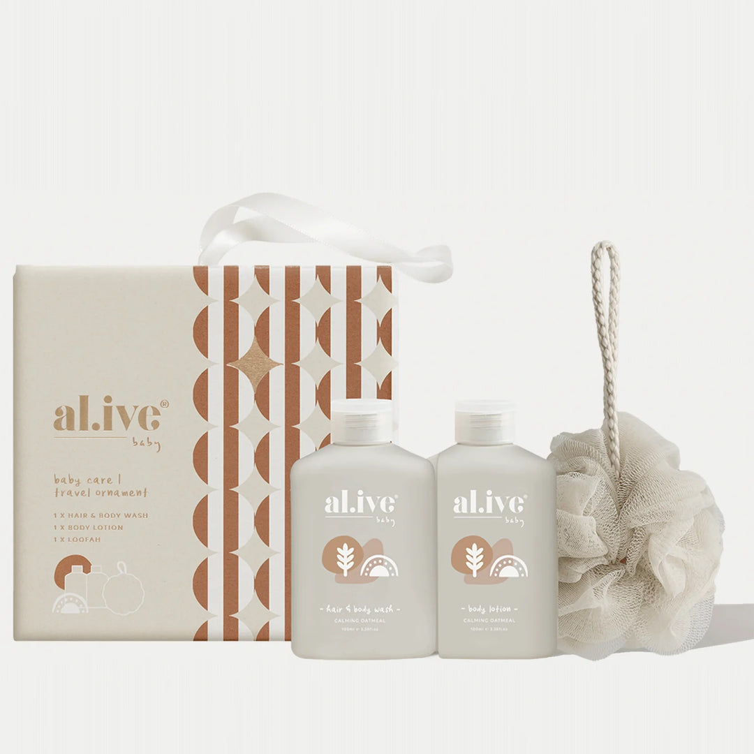 al.ive Baby Travel Ornament Mini Baby Wash and Lotion Gift Set