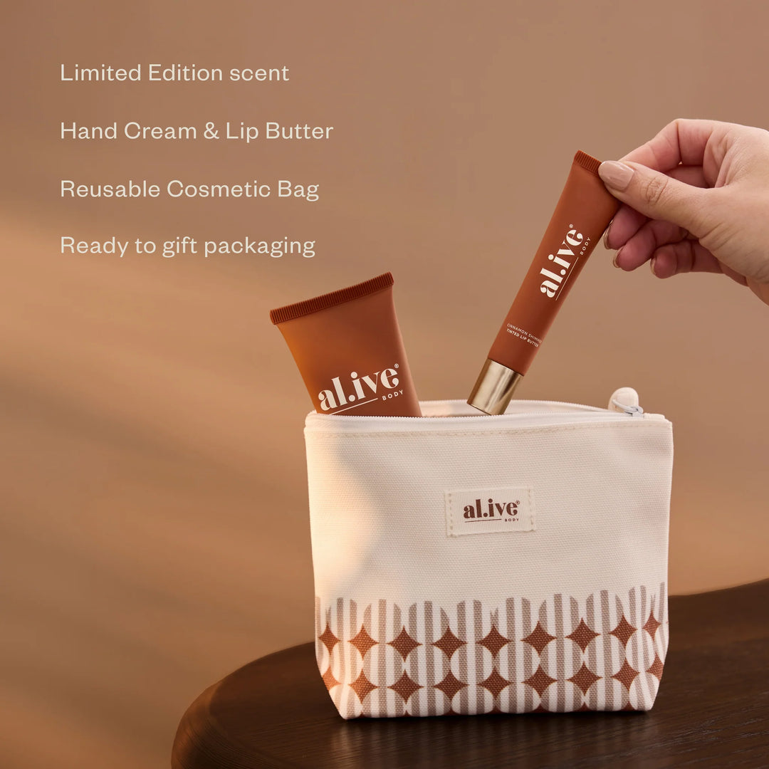 al.ive body Hand & Lip Gift Set - Cinnamon & Citrus