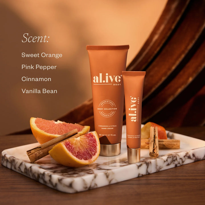 al.ive body Hand & Lip Gift Set - Cinnamon & Citrus