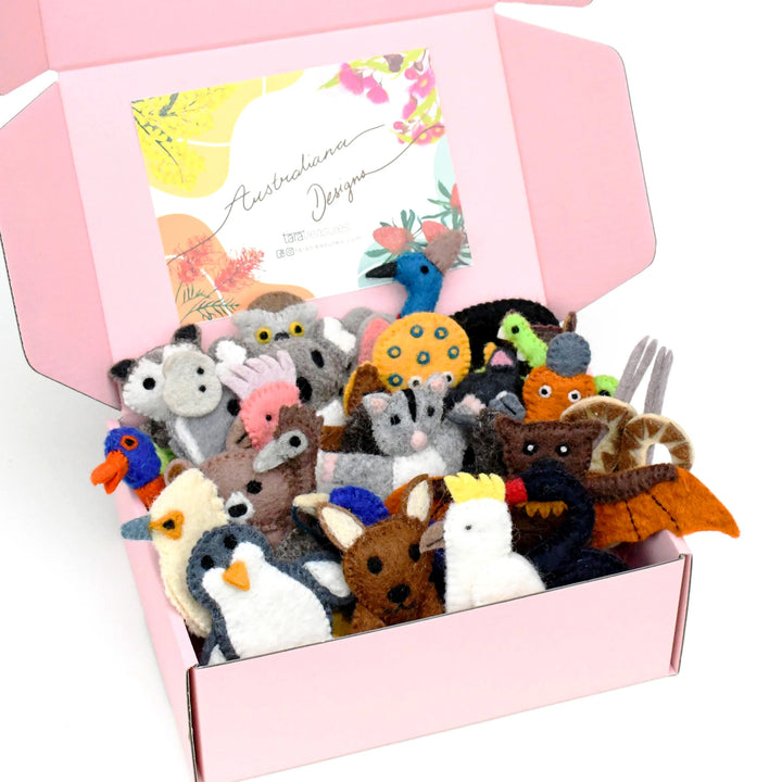 Bulk Felt Finger Puppet Set - Australian Animals 25 Set