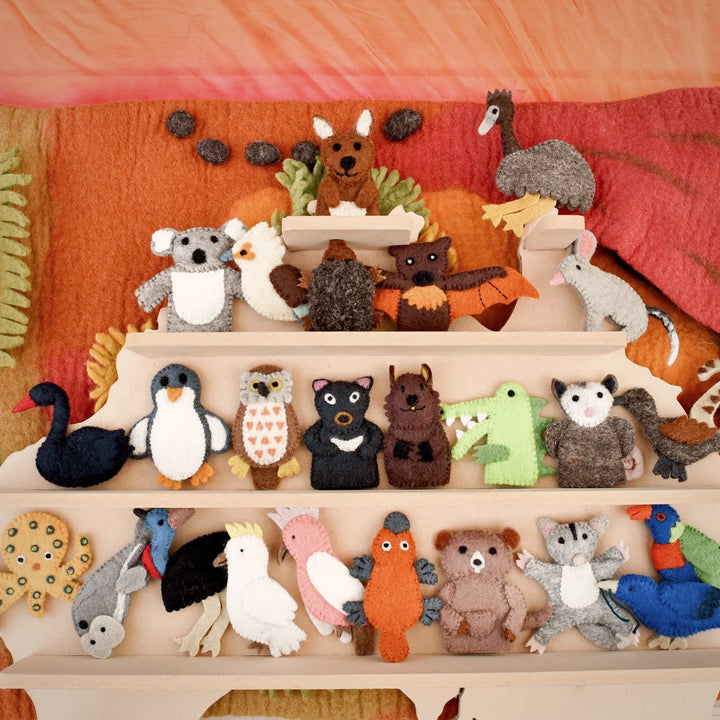 Bulk Felt Finger Puppet Set - Australian Animals 25 Set