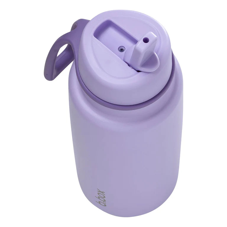 b.box - 1L Insulated Flip Top Drink Bottle - Lilac Love