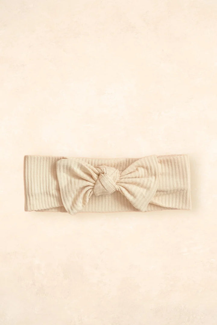 Kiin Organic Bamboo Stretch Bow Headband - Oat
