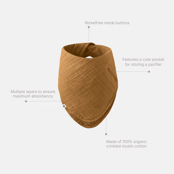BIBS Organic Muslin Cotton Bandana Bib - Sand