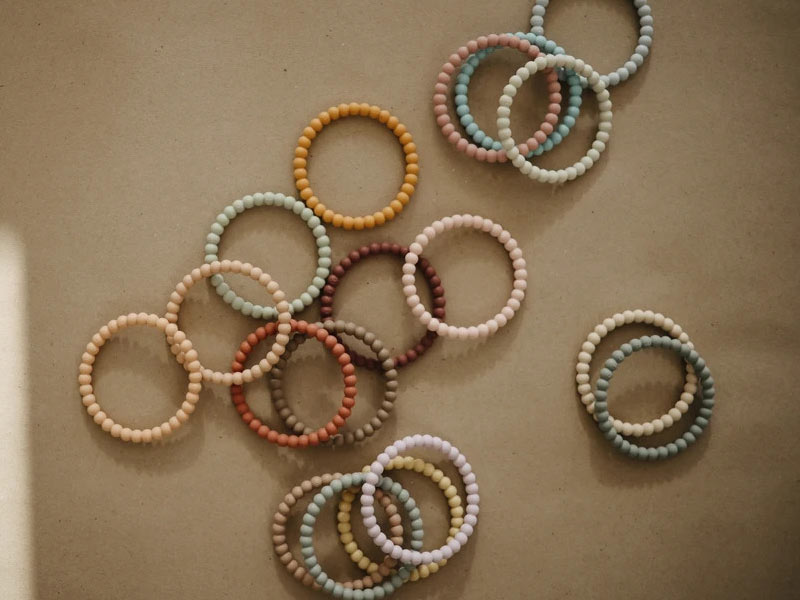 Mushie Pearl Teether Bracelets 3-Pack
