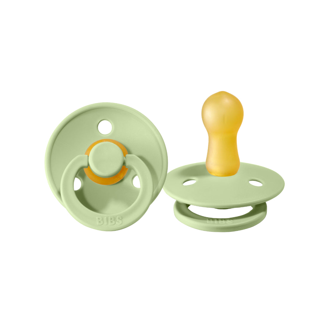 BIBS Round Colour Latex Dummies Twin Pack Size 1 (0-6 Months)