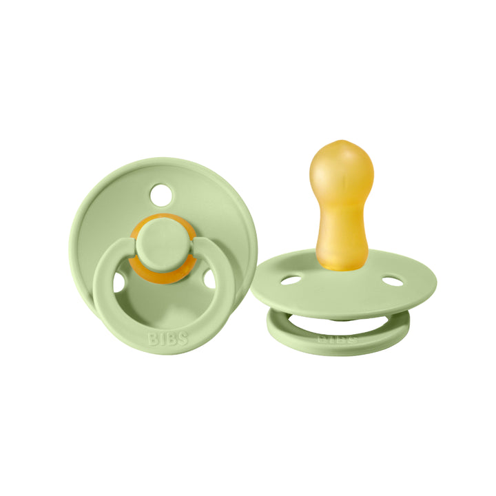 BIBS Round Colour Latex Dummies Twin Pack Size 1 (0-6 Months)