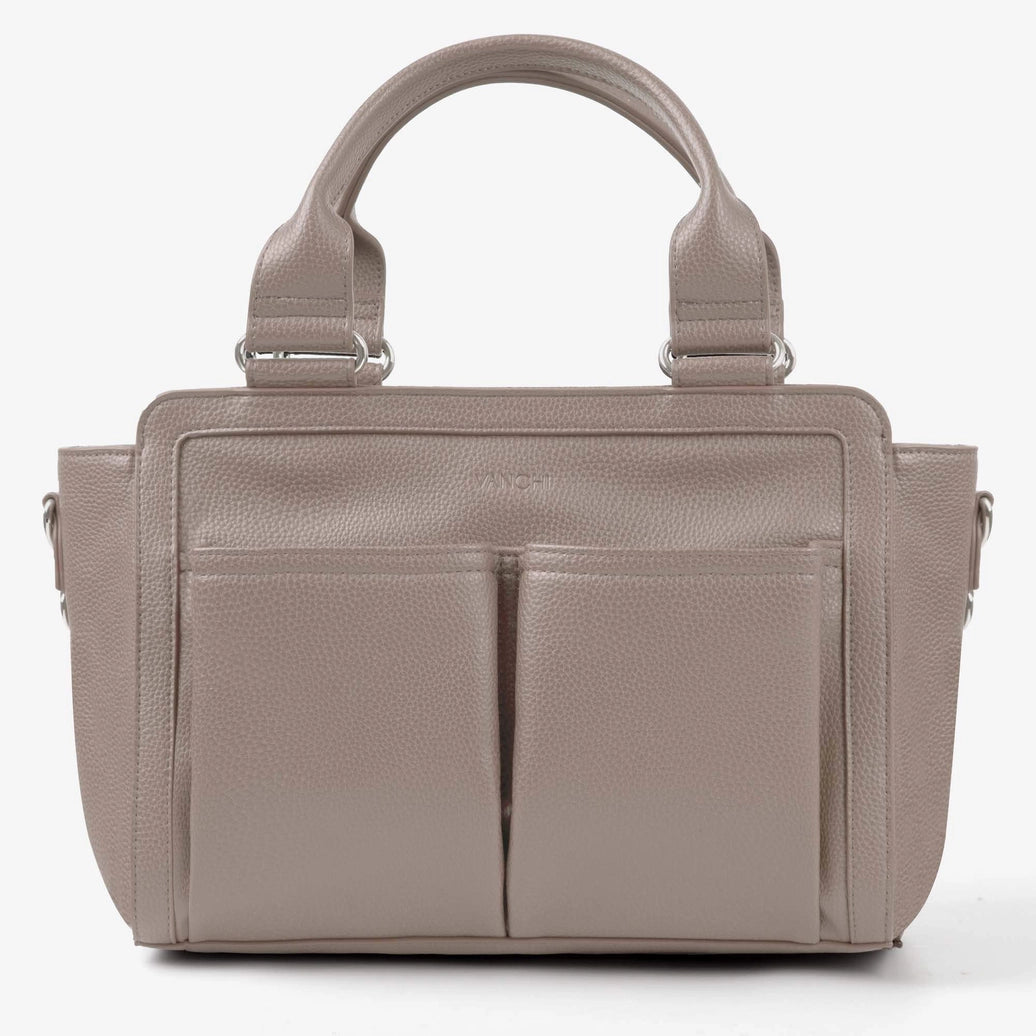 Vanchi Amelia Convertible Nappy Bag/ Pram Caddy - Stone