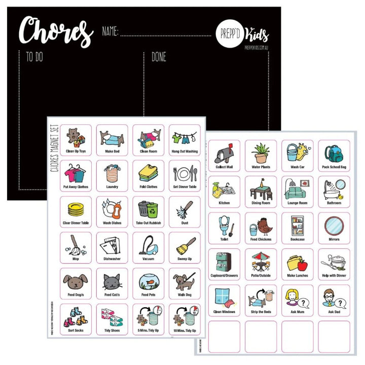Preppd Kids Magnetic Chore Chart A4