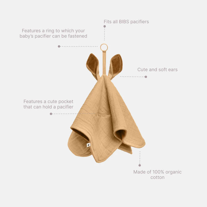BIBS Kangaroo Cuddle Cloth Comforter & Dummy Holder - Assorted