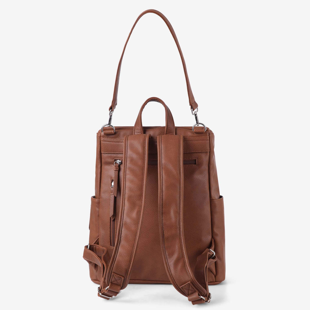 Vanchi Vegan Frankie Everyday Backpack - Pebbled Tan
