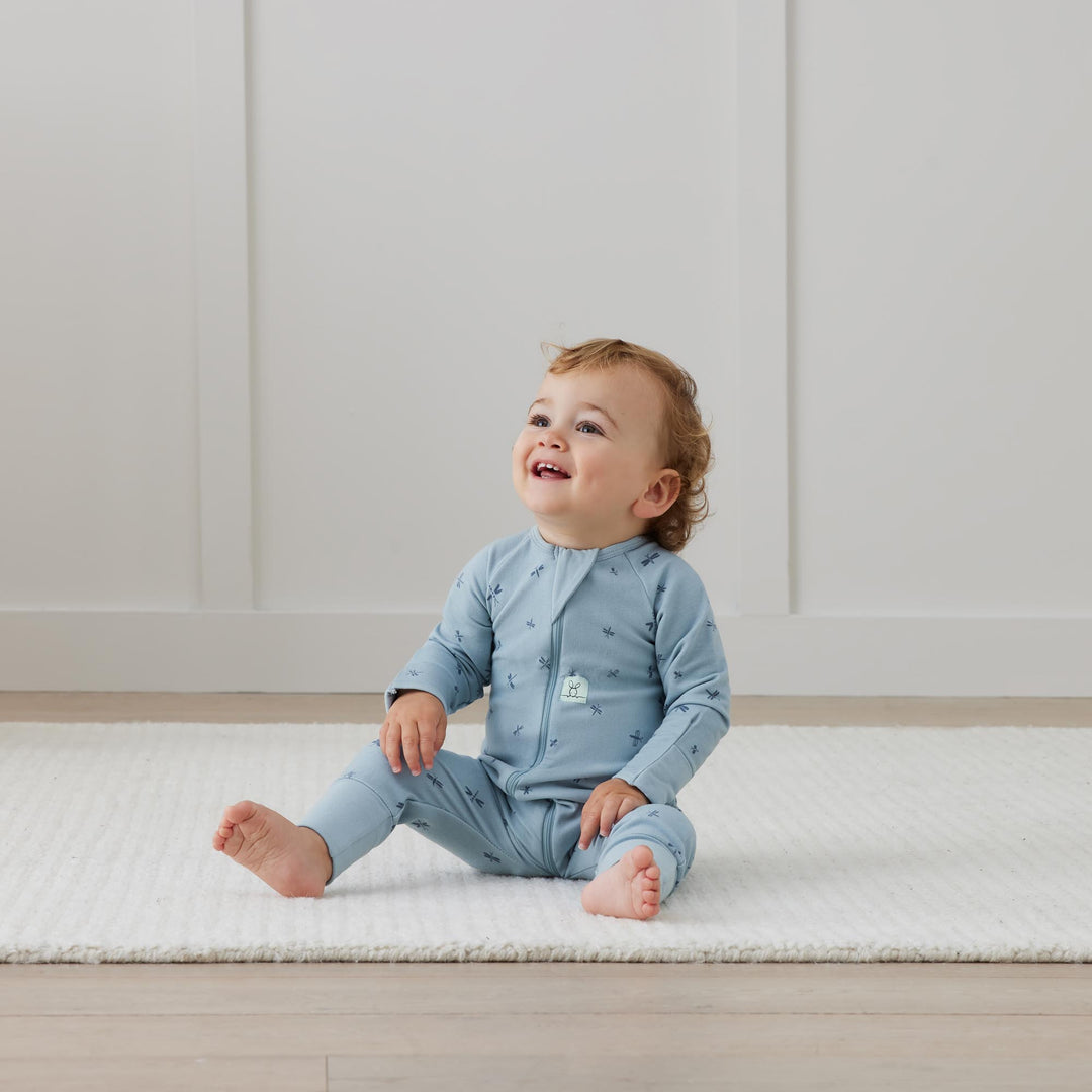 ergoPouch Long Sleeve Sleep Zip Bodysuit 1.0 TOG - Dragonflies