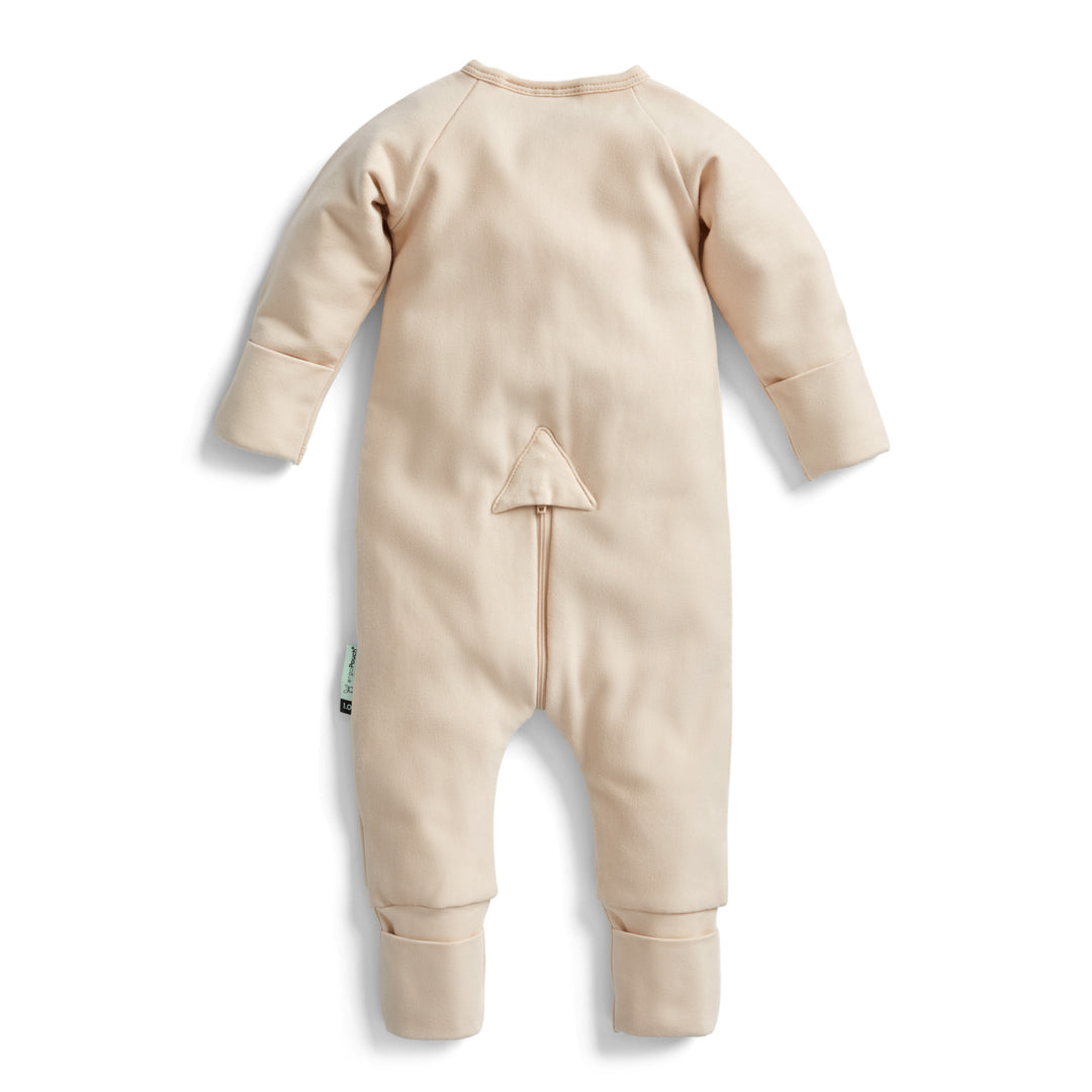 ergoPouch Long Sleeve Sleep Zip Bodysuit 1.0 TOG - Vanilla