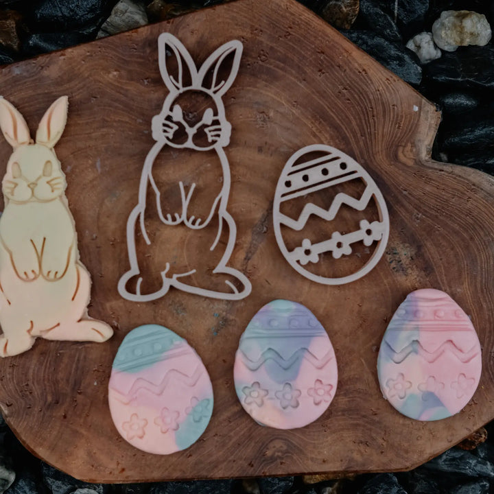 Easter Bunny & Egg Playdough/Sensory Play Eco Cutter™ Set