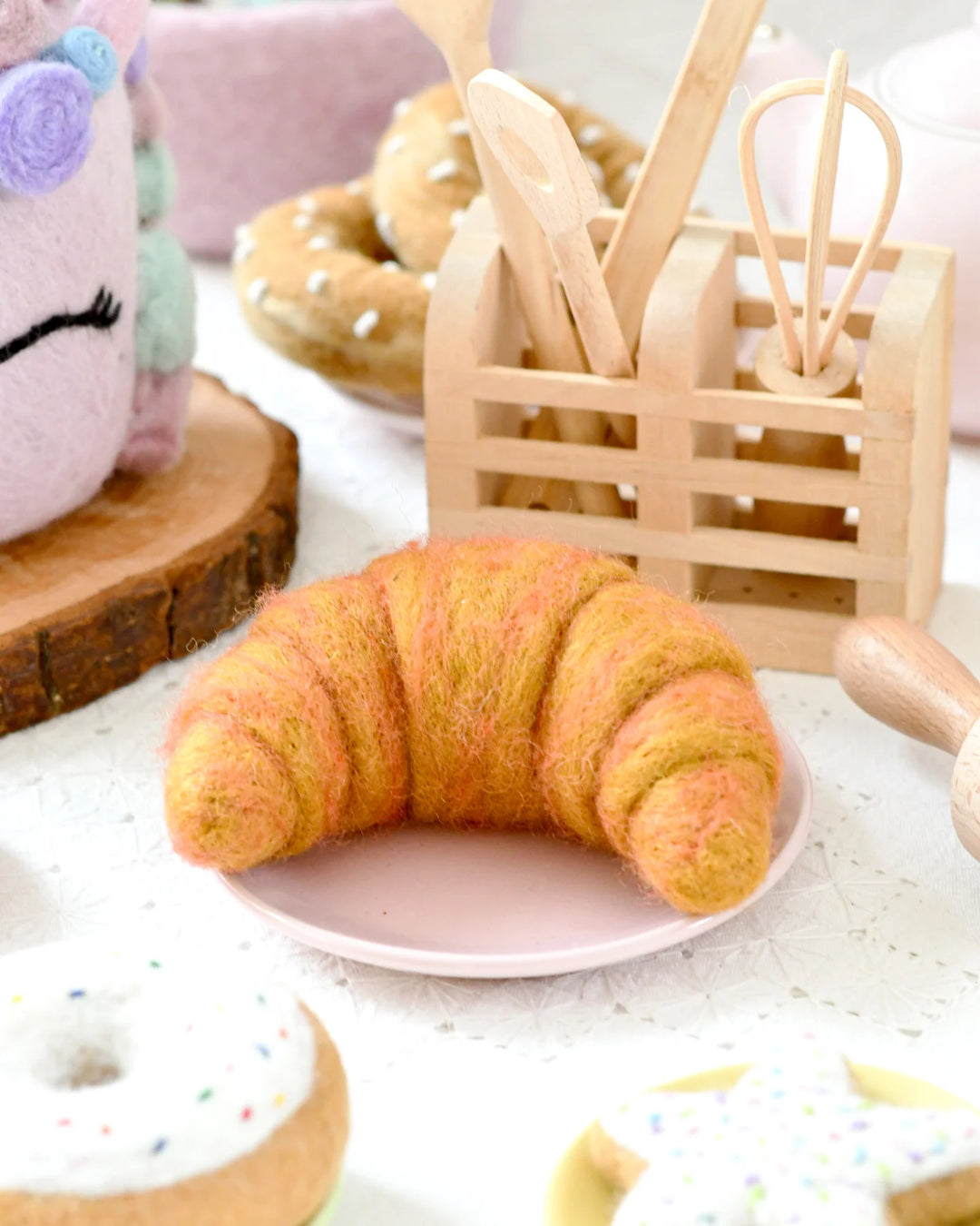 Plain Croissant Felt Play Food