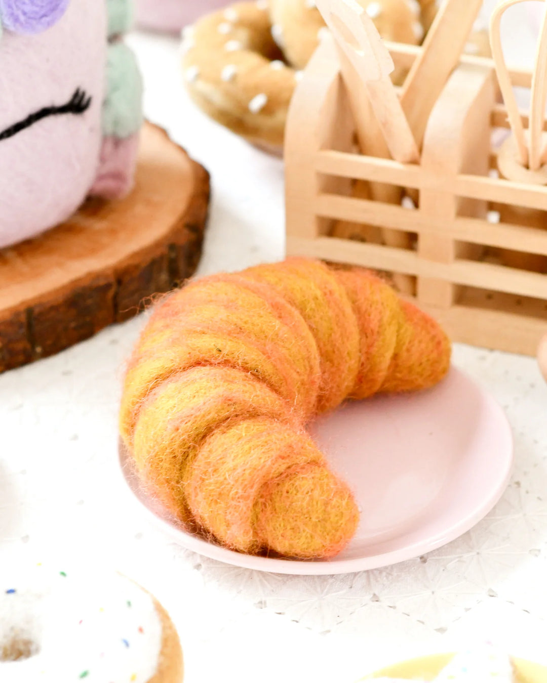 Plain Croissant Felt Play Food
