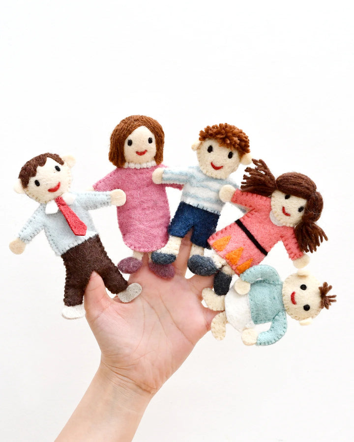 Five Finger Family Felt Finger Puppet Set