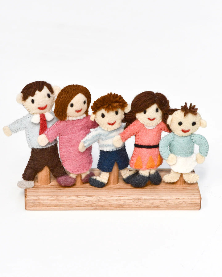 Five Finger Family Felt Finger Puppet Set