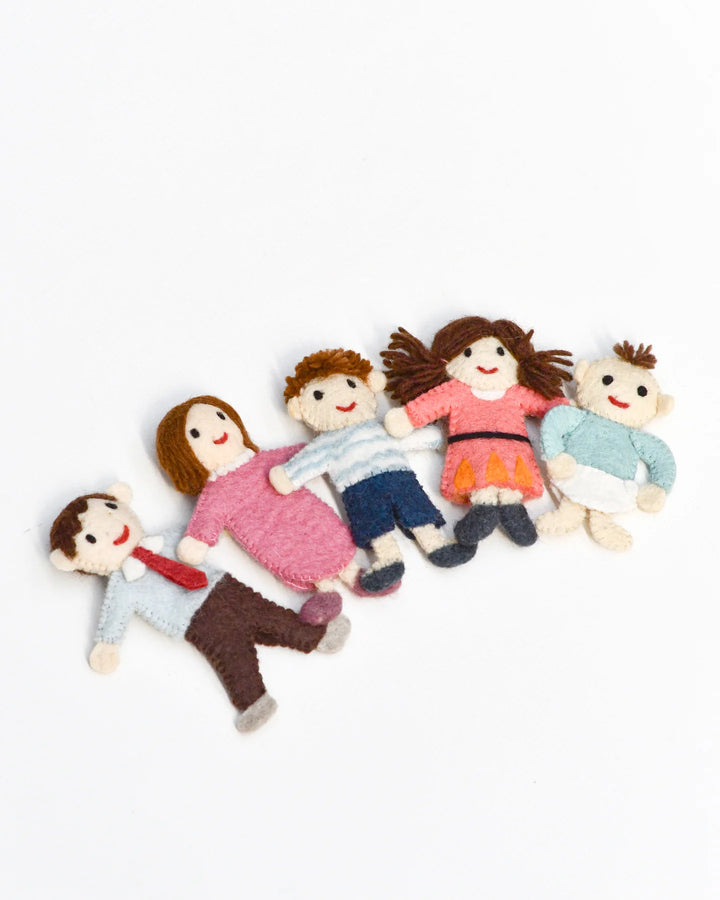 Five Finger Family Felt Finger Puppet Set