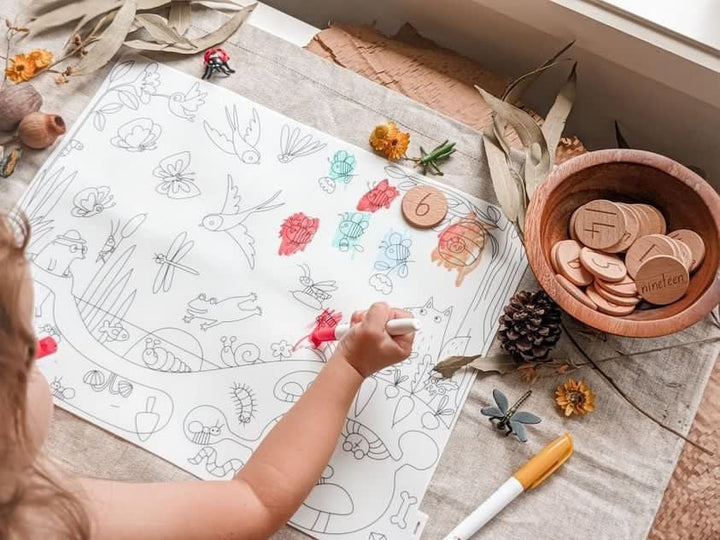 Reusable Scribble Mat Set | In The Garden