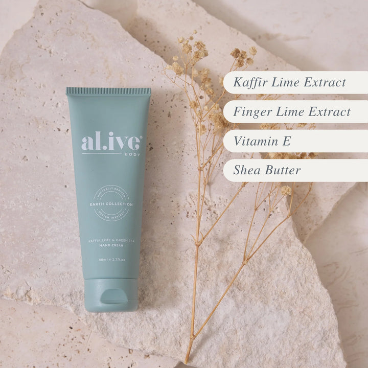 al.ive body Tinted Lip Butter & Hand Cream Bundle - Kaffir Lime & Green Tea