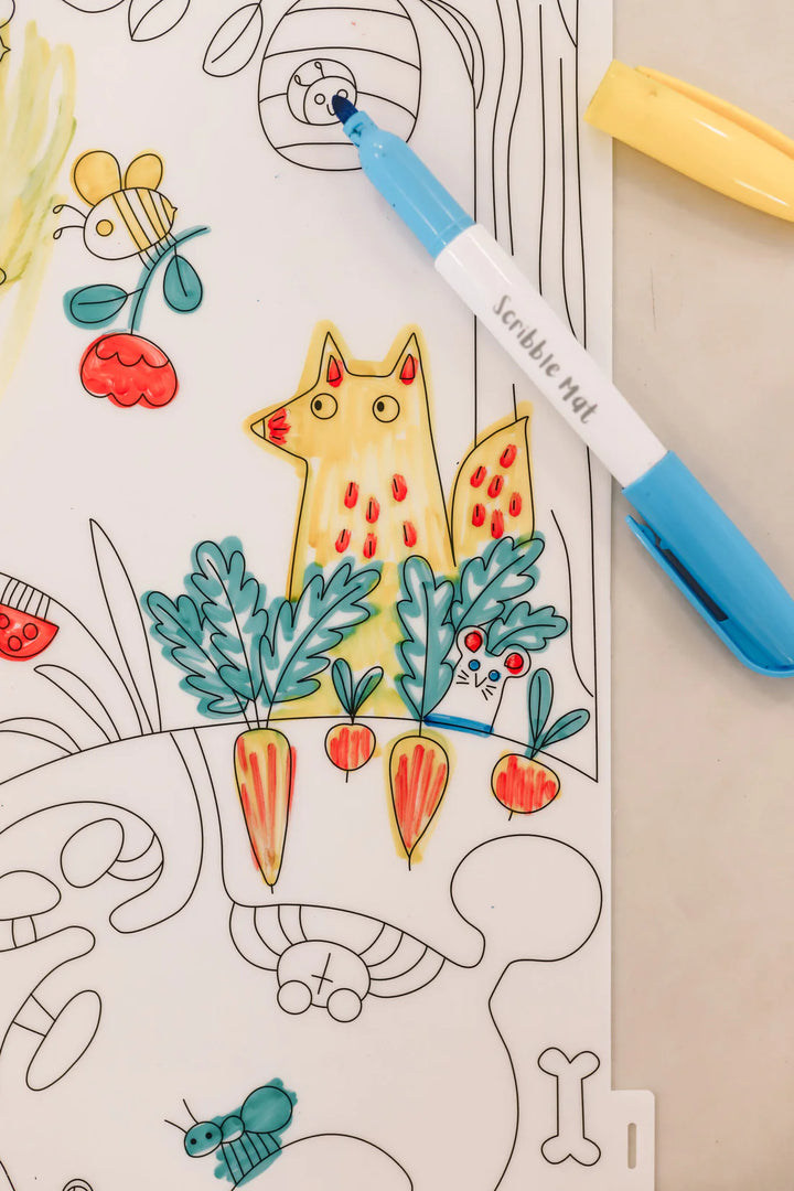 Reusable Scribble Mat Set | In The Garden