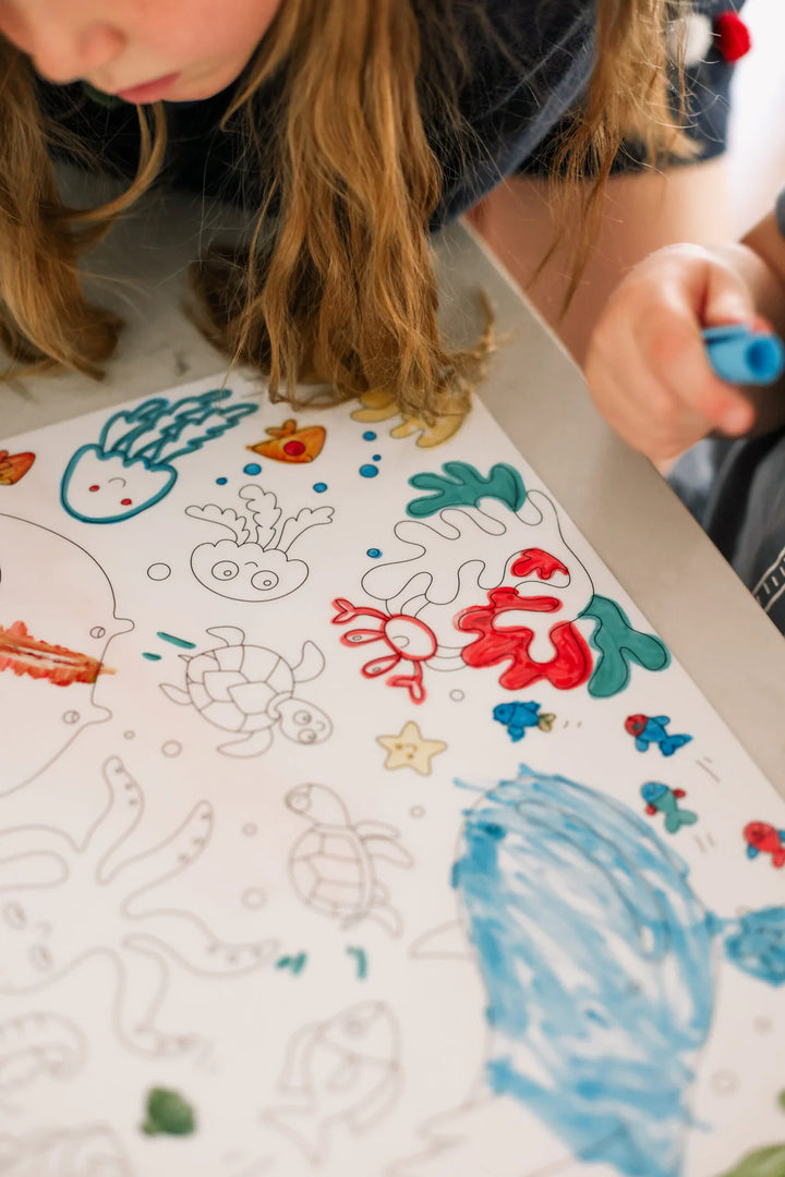 Reusable Scribble Mat Set | Under the Sea