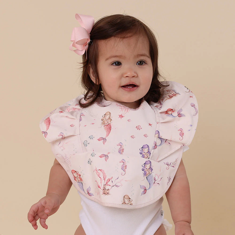 Snuggle Hunny Waterproof Frill Snuggle Bib - Mermaid