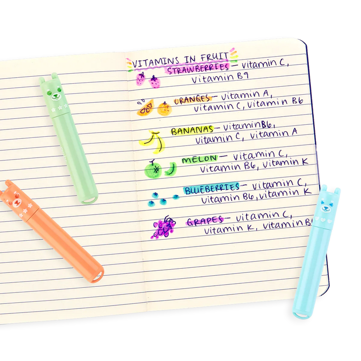 Beary Sweet Mini Scented Highlighter - Set of 6