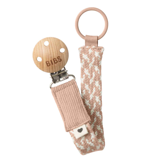 BIBS Pacifier Clip | Blush & Ivory