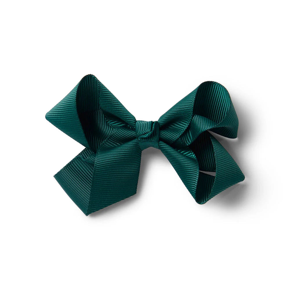 Snuggle Hunny Bow Hair Clip - Pine